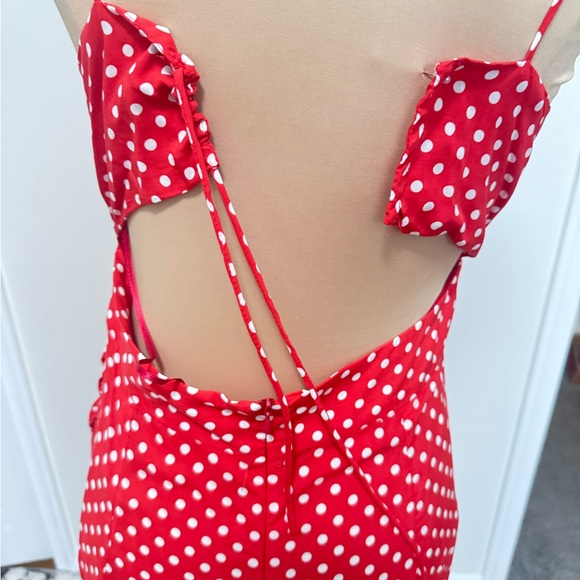 Zara Ladies Spaghetti Strap Polka Dot Dress - Picture 4 of 4